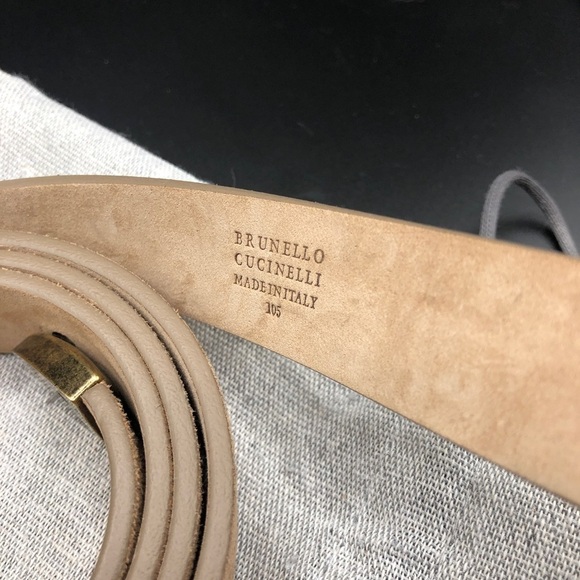 Brunello Cucinelli Light Tan Suede Belt - Picture 3 of 4